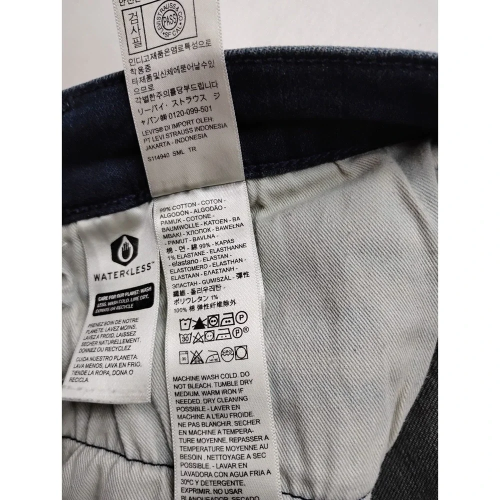 Levis 511 Jeans Mens 31x32 Indigo Slim Fit Stretch Dark Wash Denim Premium